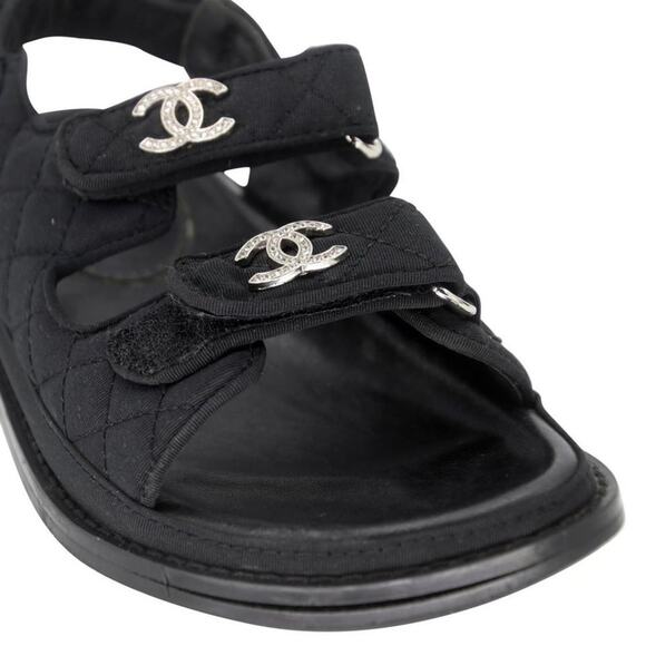 Chanel Quilted Crystal 39 Cc Dad Chunky Sandals CC-0921N-0002 - Picture 8 of 11